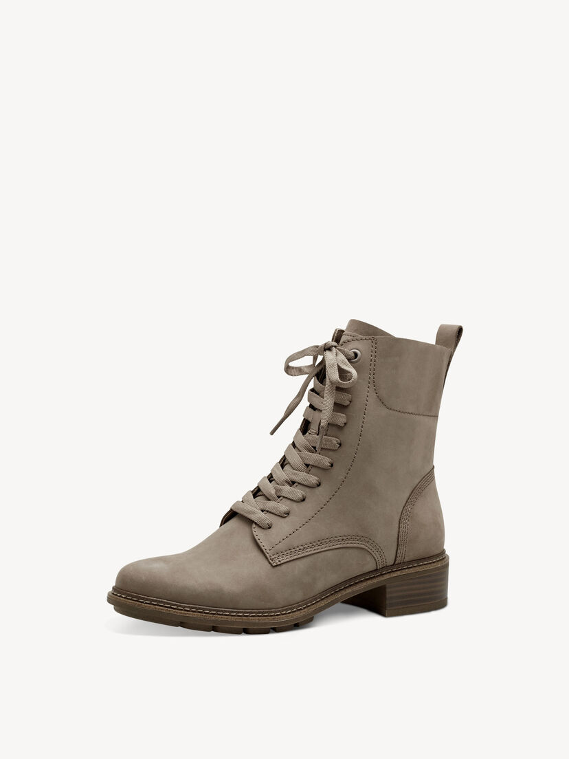 Leren Enkellaarsje - beige, TAUPE, hi-res