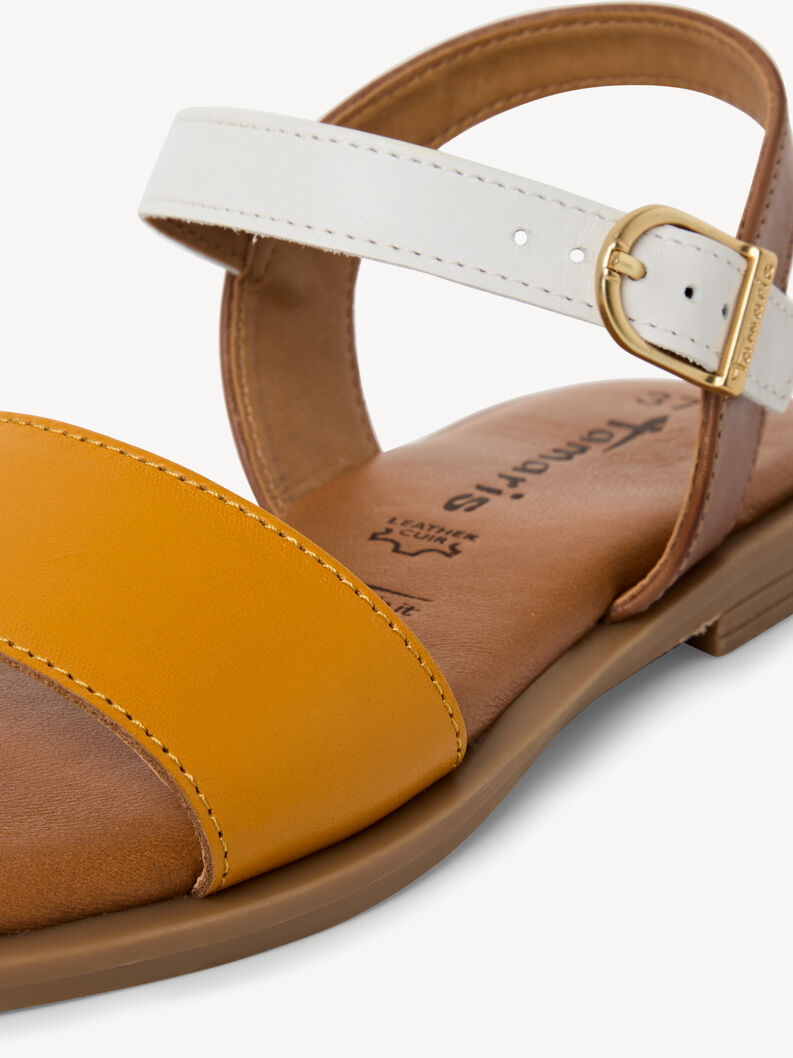 Sandale en cuir - beige, CUOIO COMB, hi-res