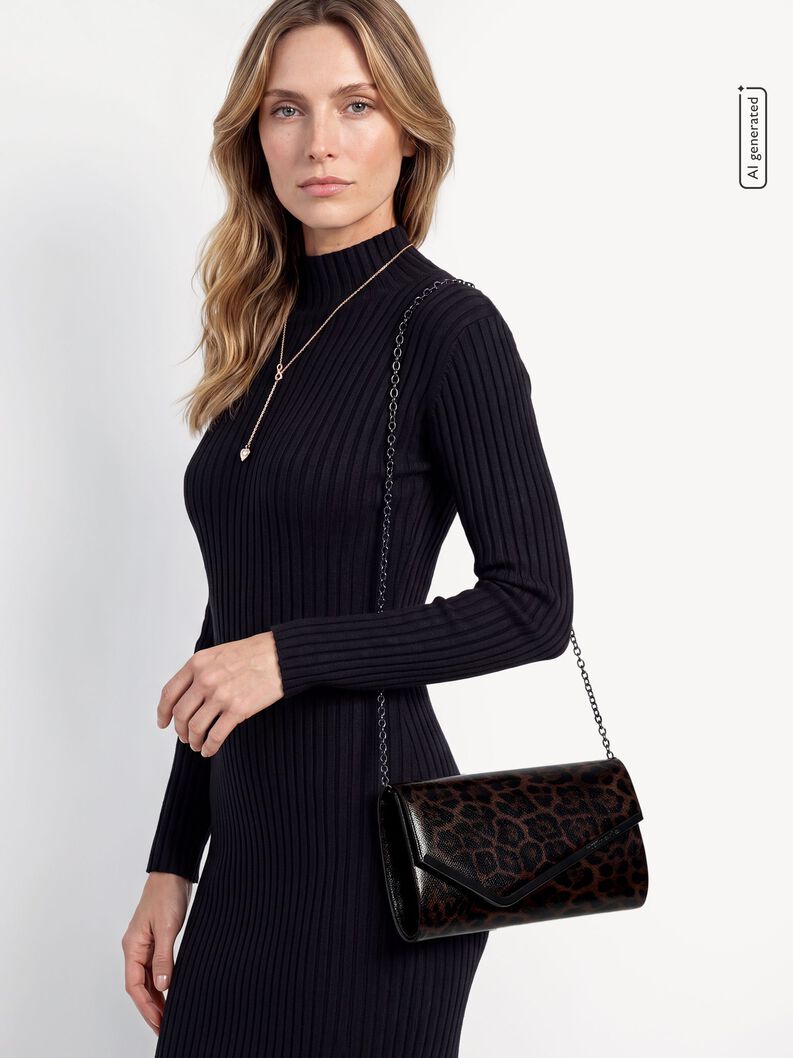 Clutch bag, brown, hi-res
