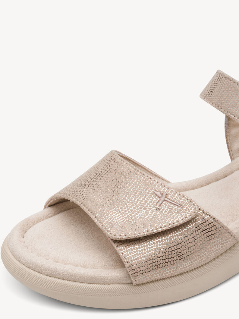 Sandale &agrave; talon - m&eacute;tallique, LT GOLD STRUCT, hi-res