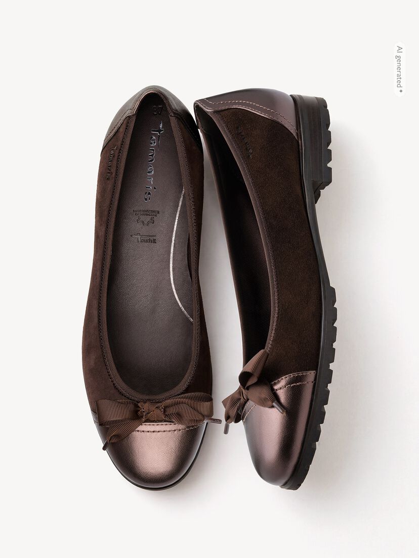 Ballerina - bruin, MOCCA SUEDE, hi-res