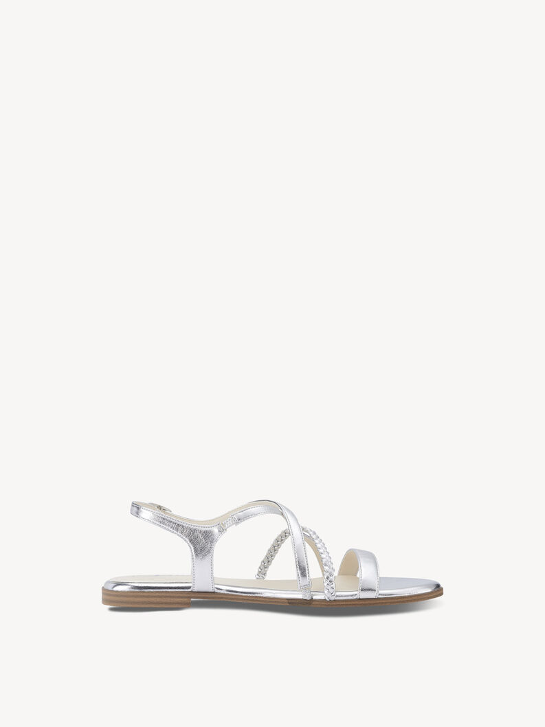 Sandal - metallic, SILVER, hi-res