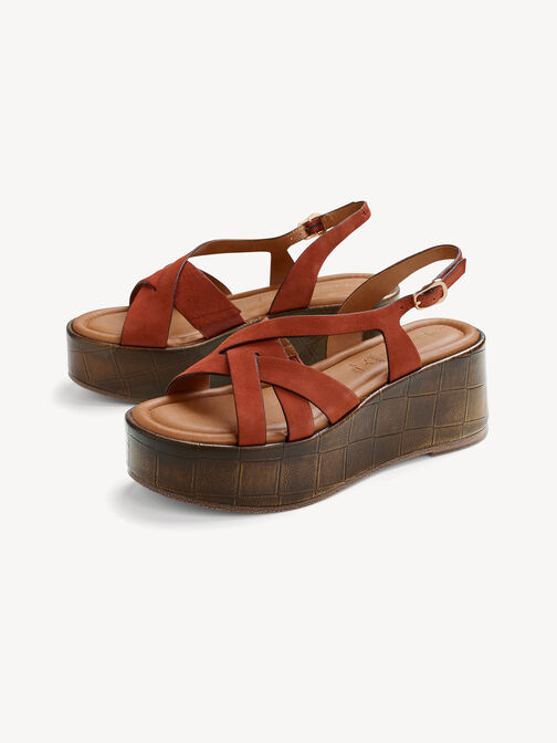 Sandale &agrave; talon, TERRACOTTA, hi-res