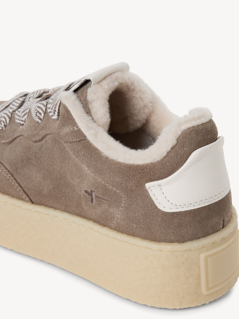 Leren Sneaker - beige, TAUPE, hi-res