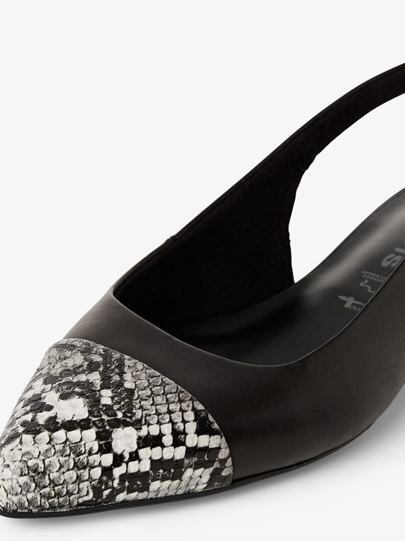 Sling pumps - black, BLACK STRUCT., hi-res