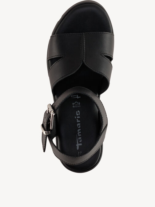 Sandalette, BLACK LEATHER, hi-res