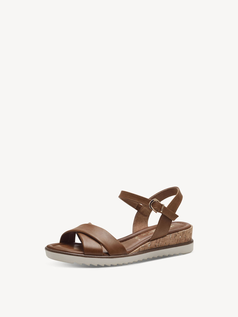 Heeled sandal - brown, COGNAC, hi-res