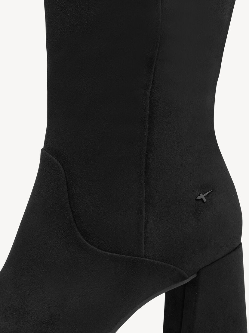 Overknee - zwart, BLACK, hi-res