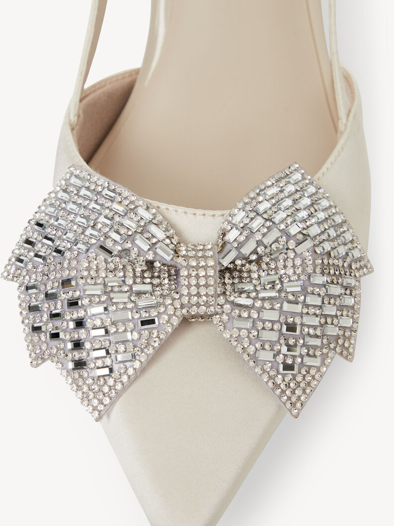 Klapki sling - biały, PEARL, hi-res