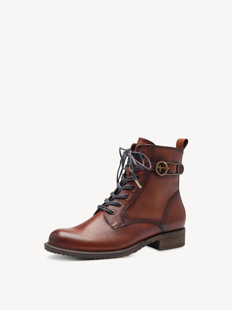 Bottine en cuir - marron, COGNAC, hi-res