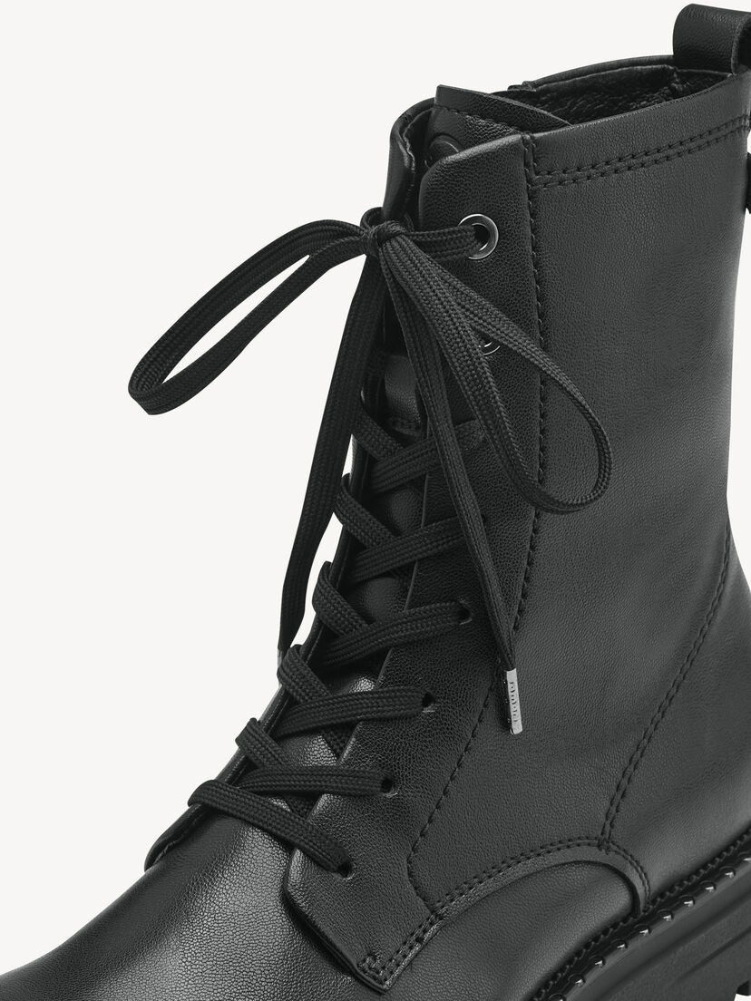 Enkellaarsje - zwart, BLACK PLAIN, hi-res