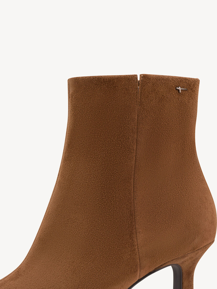 Leren Enkellaarsje - bruin, BROWN, hi-res