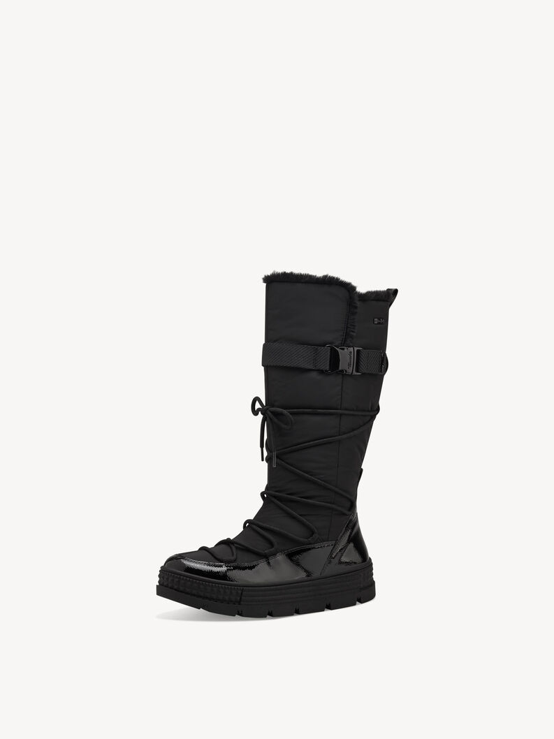 Ψηλές (βαριές) μπότες - μαύρο warm lining, BLACK, hi-res