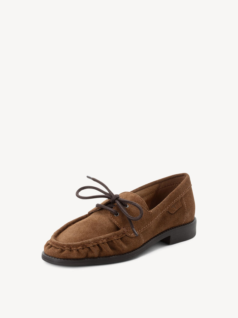 Mocassin en cuir - marron, BROWN, hi-res