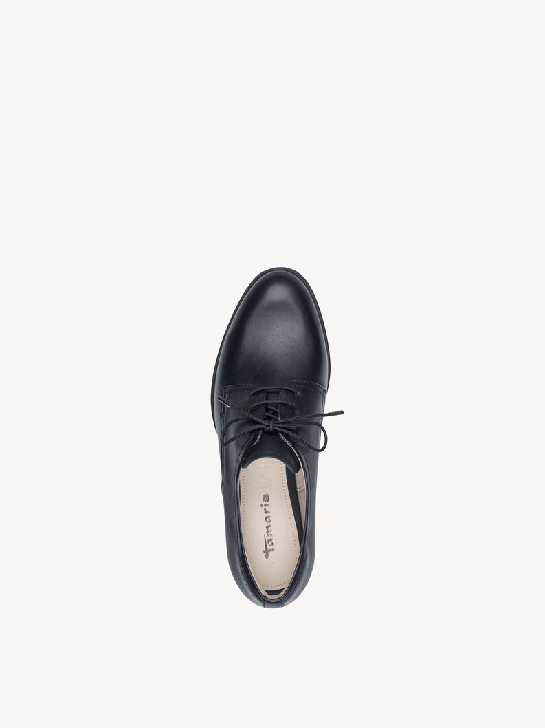 Derbie en cuir - bleu, NAVY LEATHER, hi-res