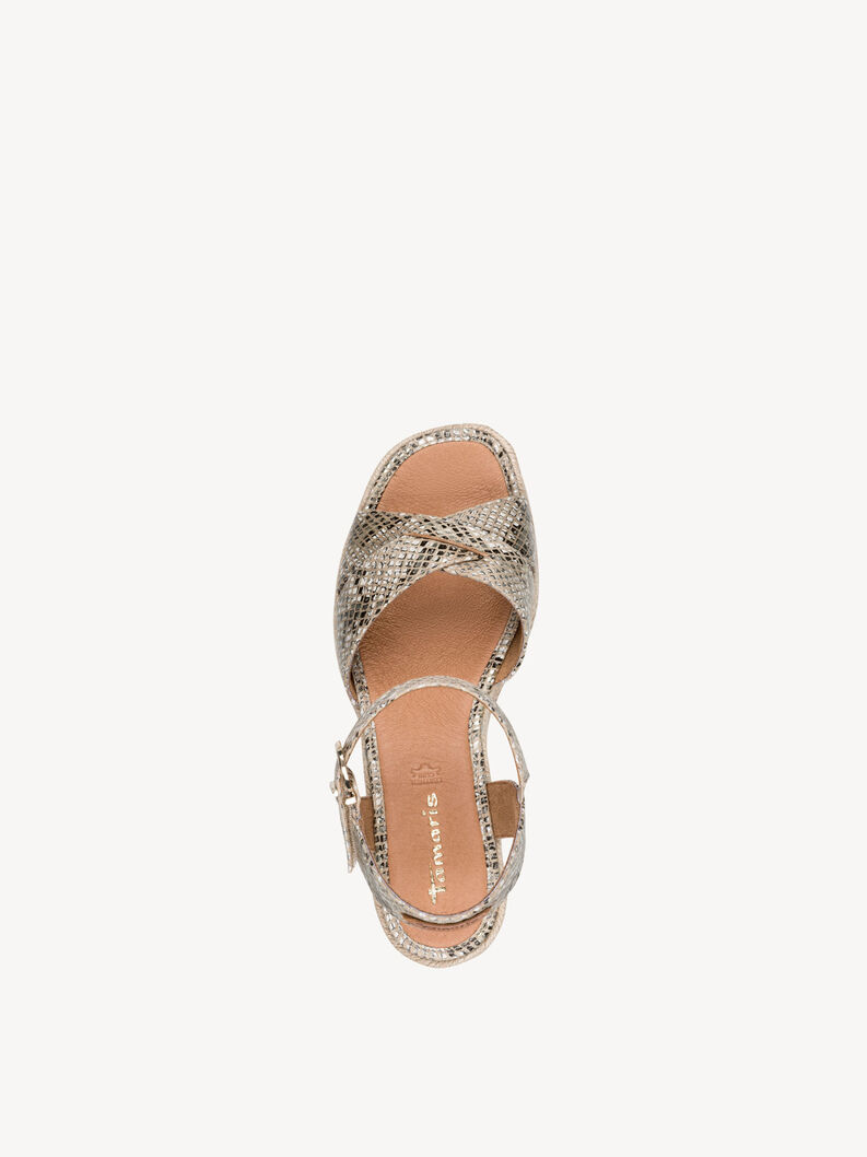 Sandale &agrave; talon - beige, BEIGE SNAKE, hi-res