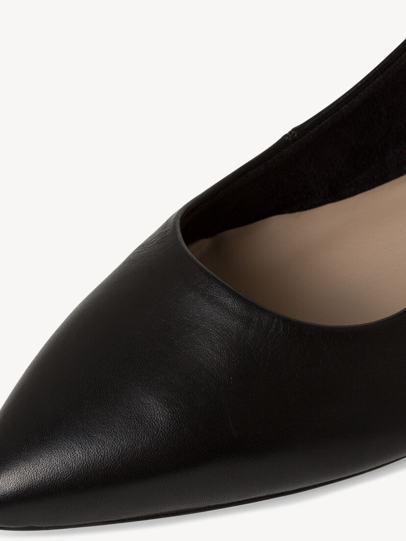 Slingpumps, BLACK LEATHER, hi-res