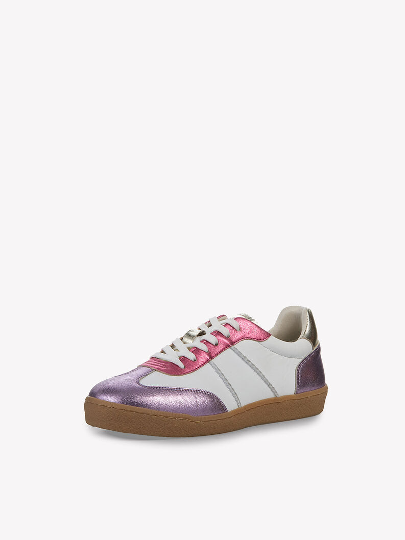 Leather Sneaker - purple, LILAC MET COMB, hi-res