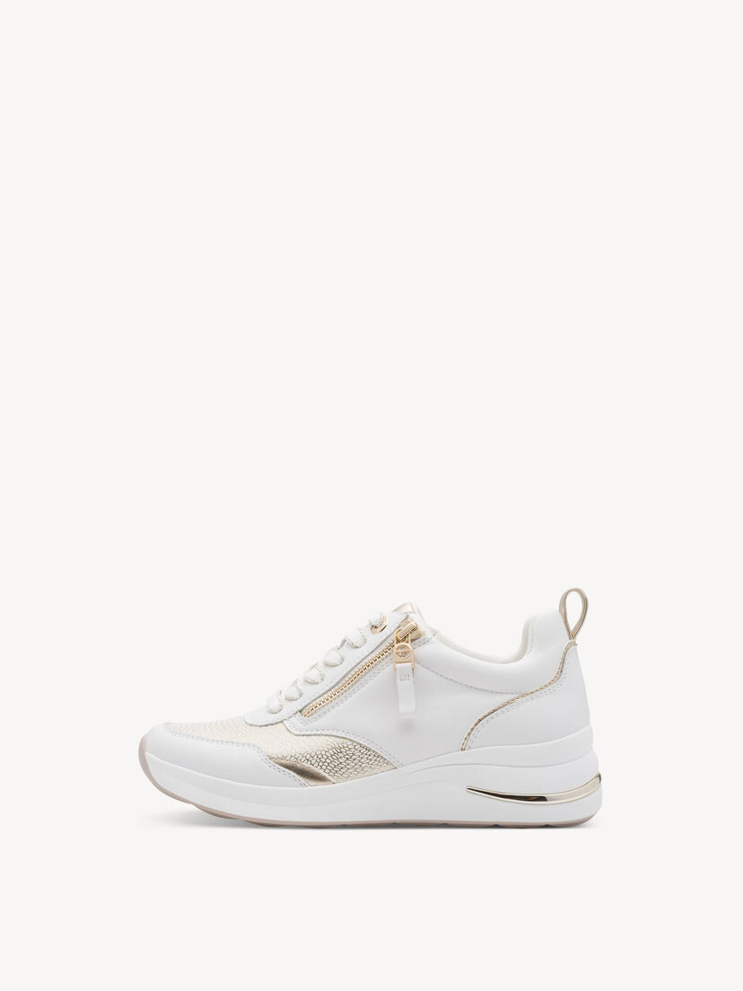 Sneaker - wit, WHITE/GOLD, hi-res