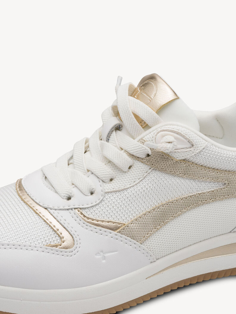 Sneaker - wit, WHITE/GOLD, hi-res