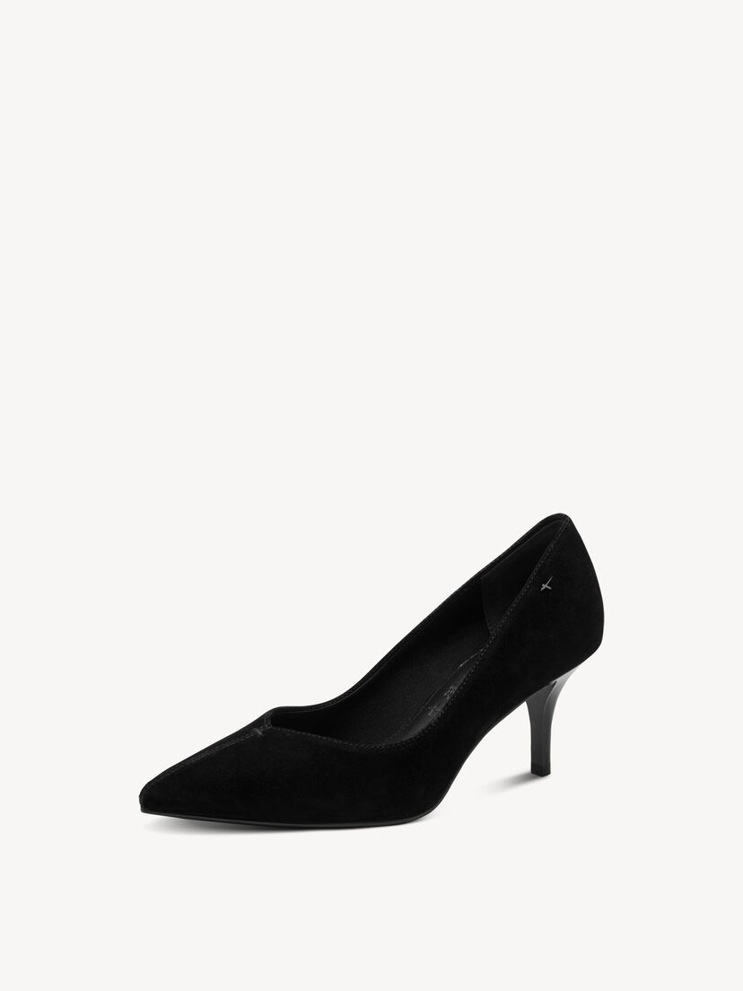 Leren Pumps - zwart, BLACK, hi-res