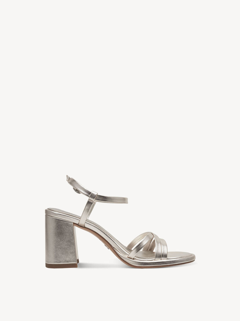 Sandaaltje - metallic, PLATINUM, hi-res