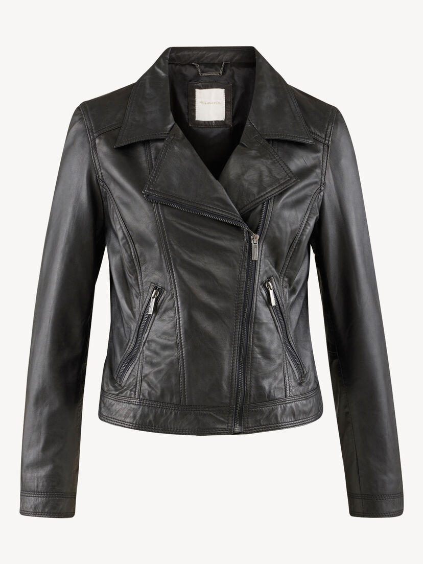 Leren jack - zwart, Black Beauty, hi-res