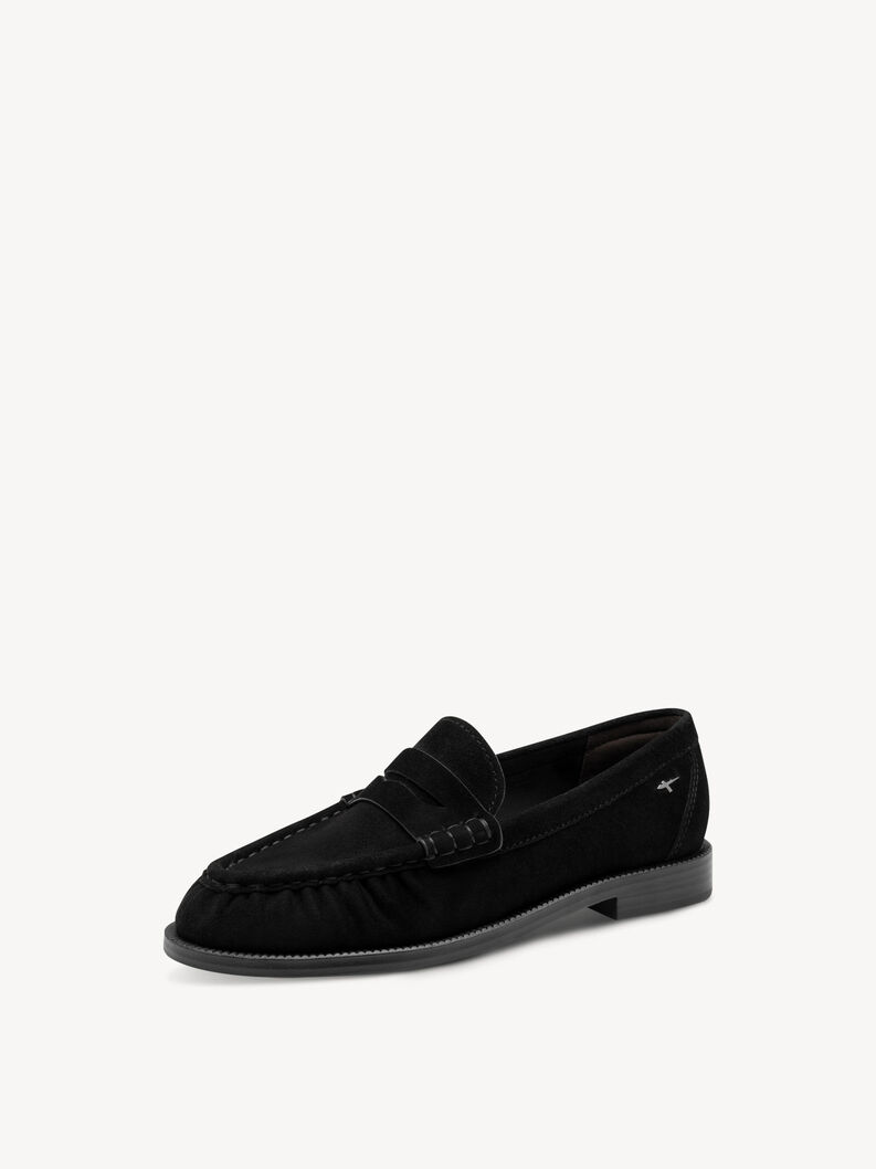 Leather Slipper - black, BLACK, hi-res