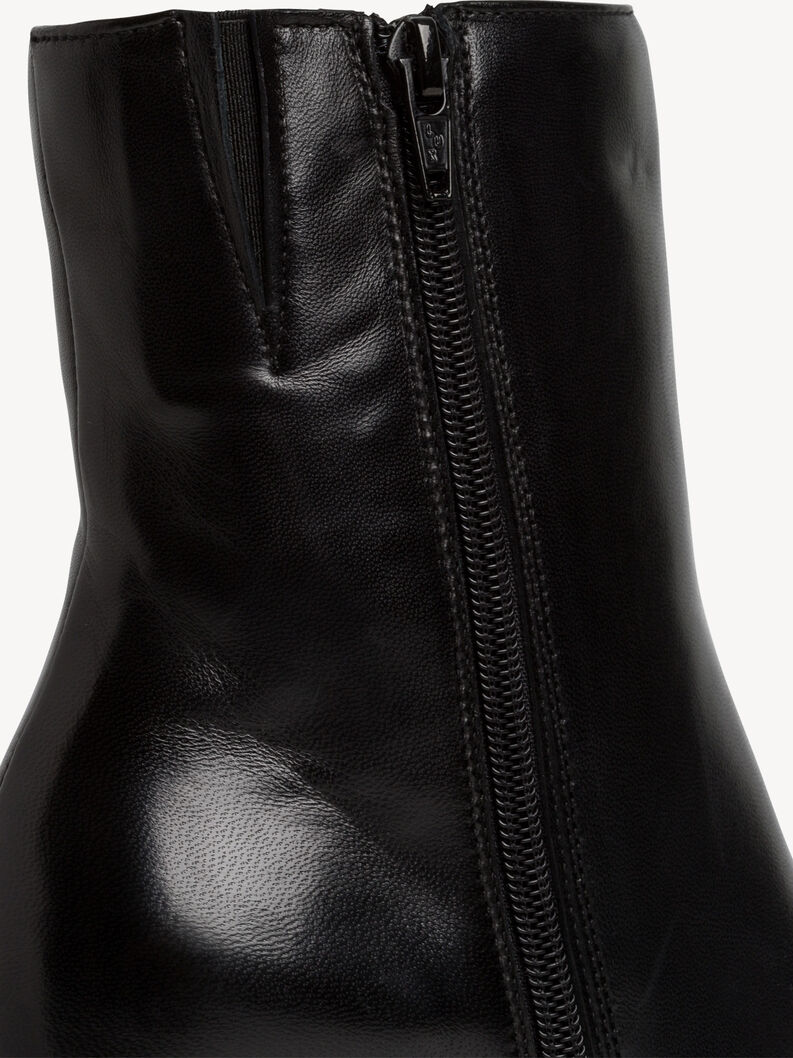 Bottine en cuir - noir, BLACK, hi-res