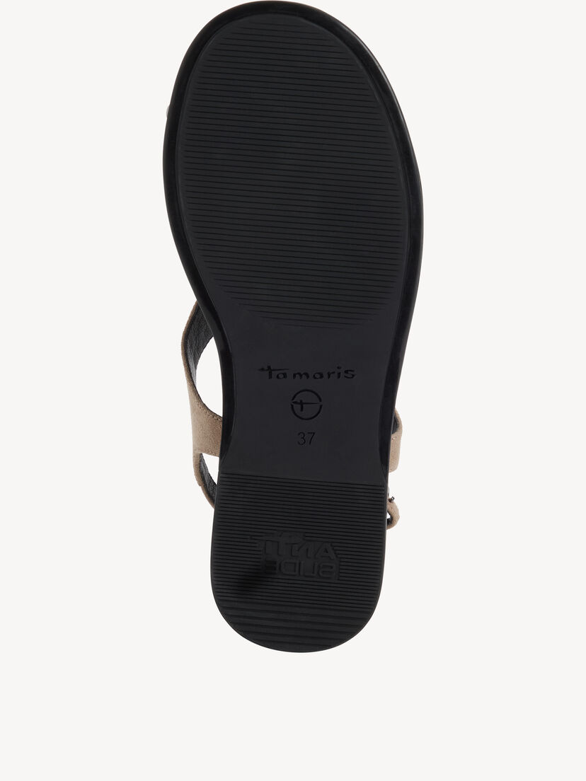 Leren Sandaal - beige, TAUPE, hi-res