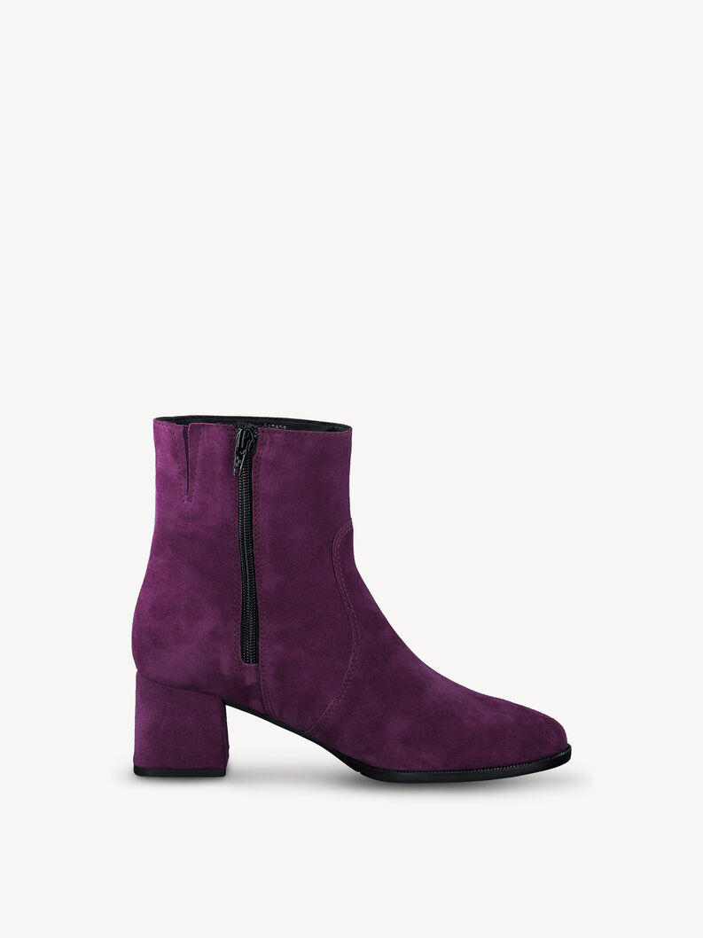 Leather Bootie - purple, PURPLE, hi-res