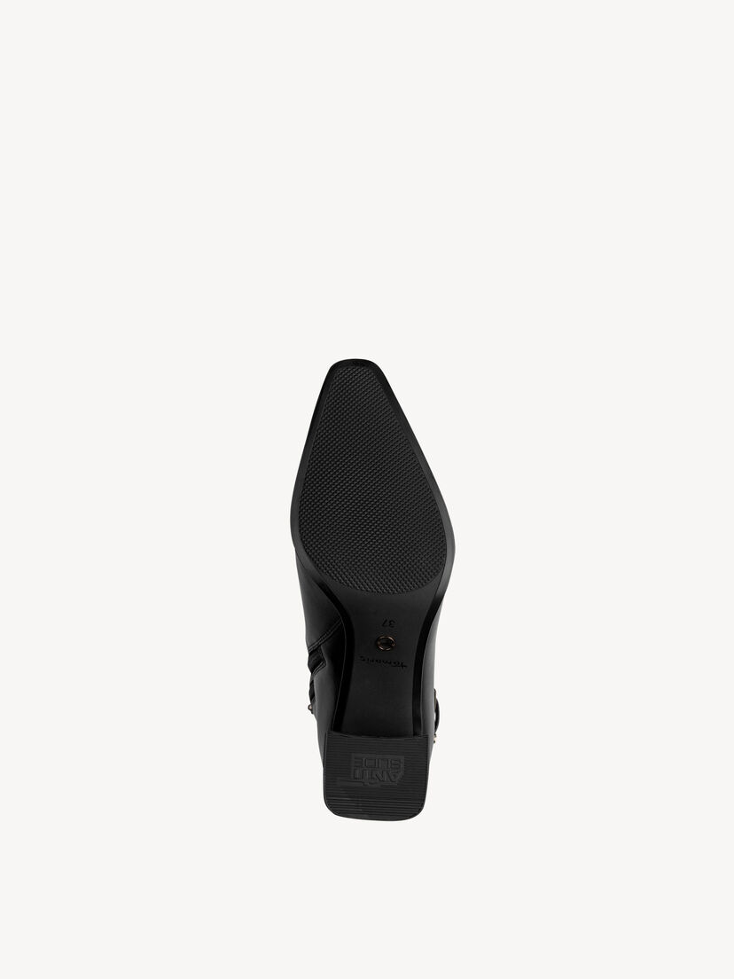 Enkellaarsje - zwart, BLACK LEATHER, hi-res