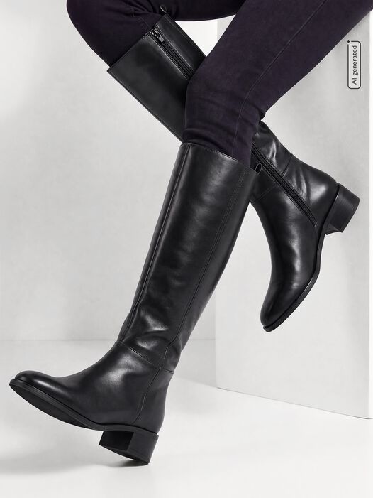 Laarzen, BLACK LEATHER, hi-res