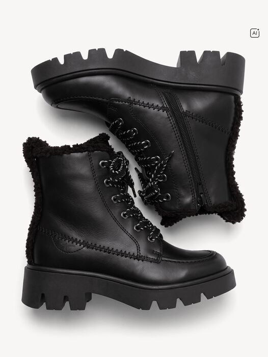 Enkellaarsje, BLACK LEATHER, hi-res