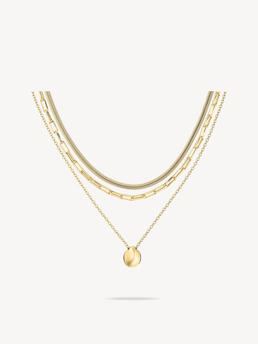 Necklaces set, gold, hi-res