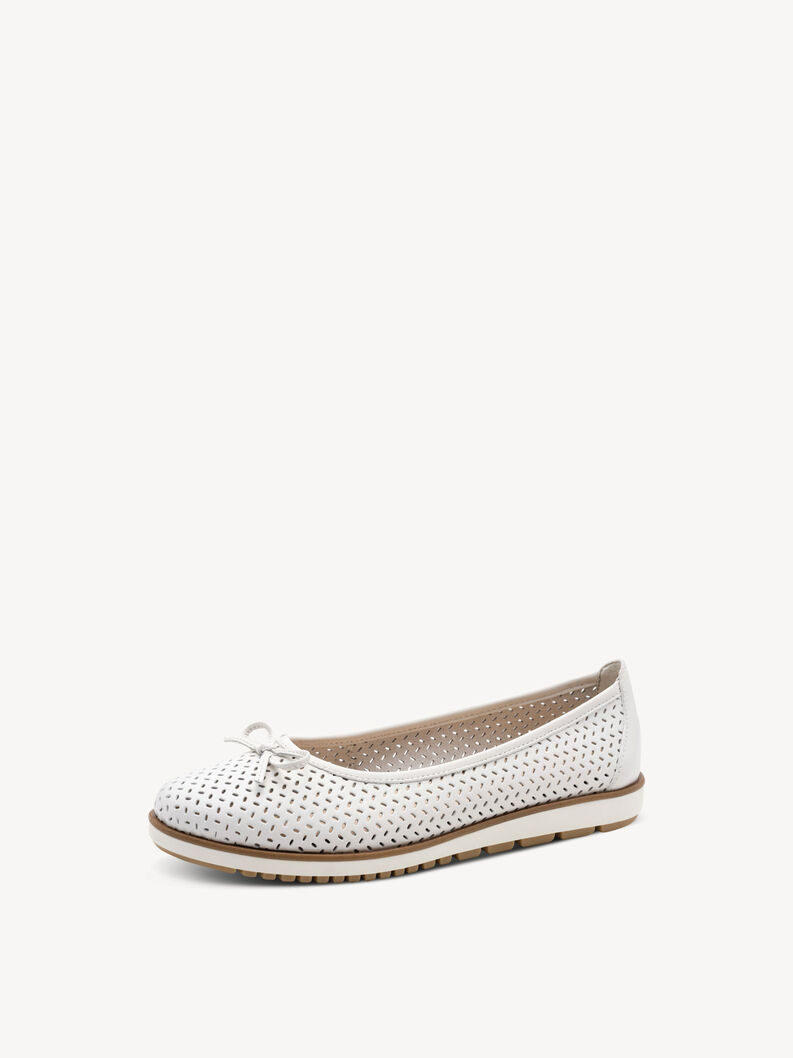 Lederballerina - wei&szlig;, WHITE LEATHER, hi-res