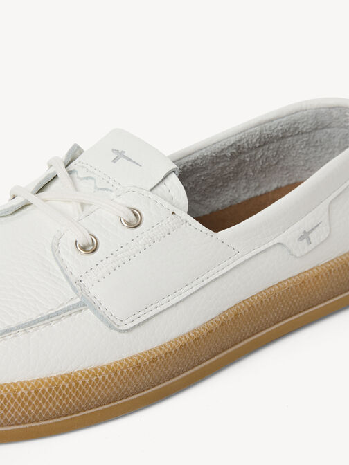 Moccassin, WHITE LEATHER, hi-res