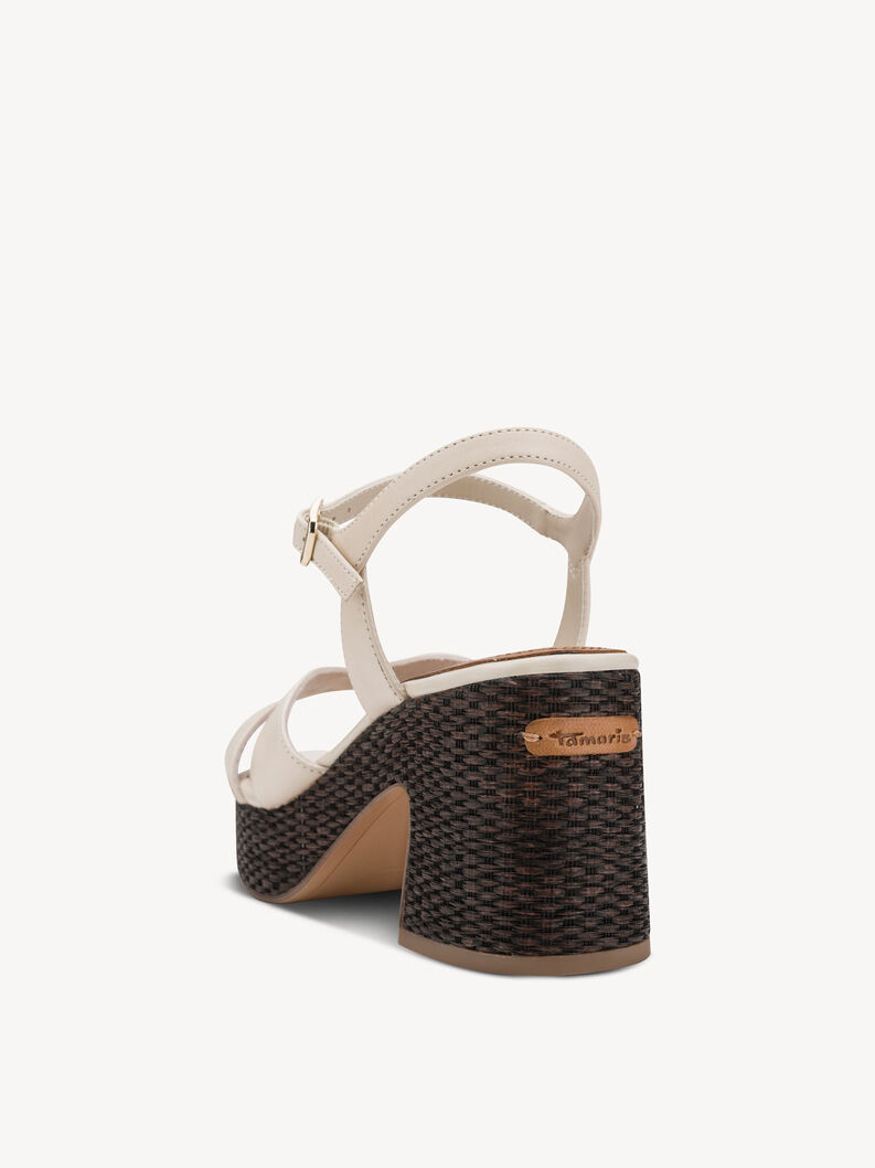 Heeled sandal, IVORY LEATHER, hi-res