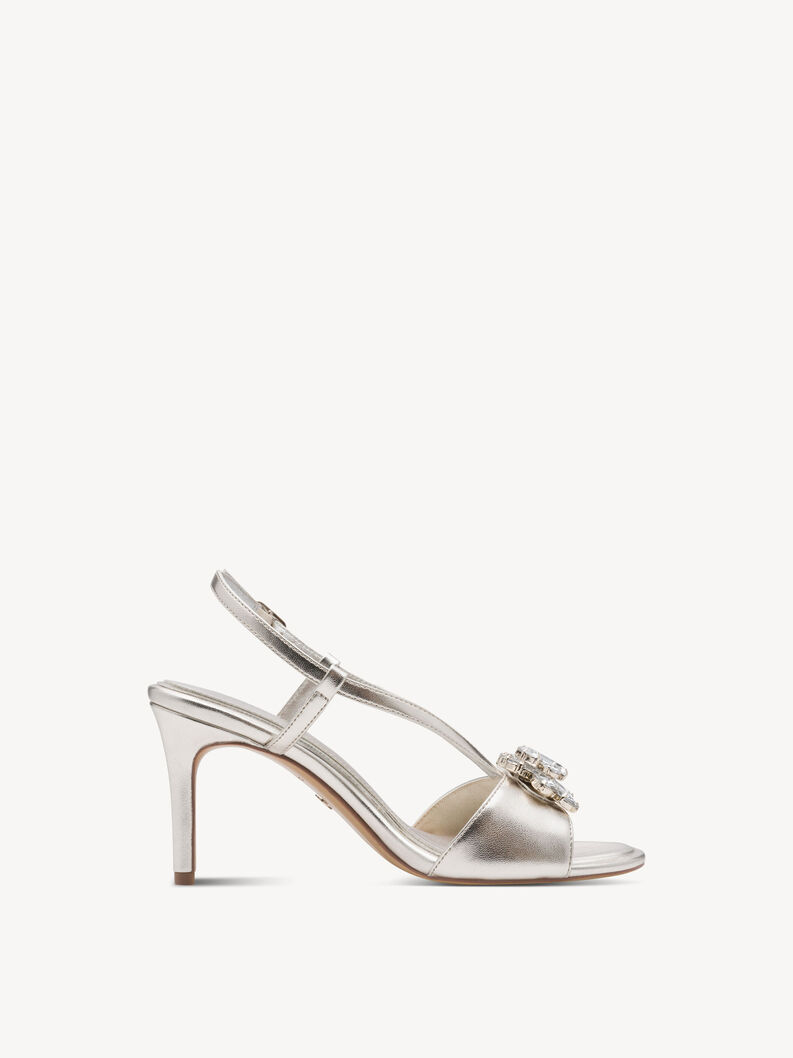 Heeled sandal, PLATINUM, hi-res
