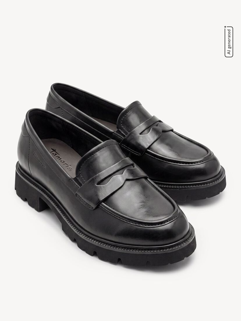 Leren Instappers, BLACK NAPPA, hi-res