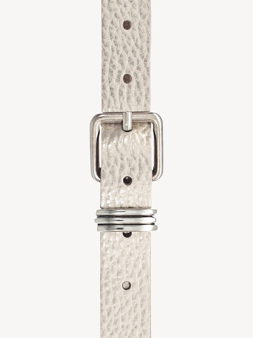 Leren Riem - goud, Platingold metallic, hi-res