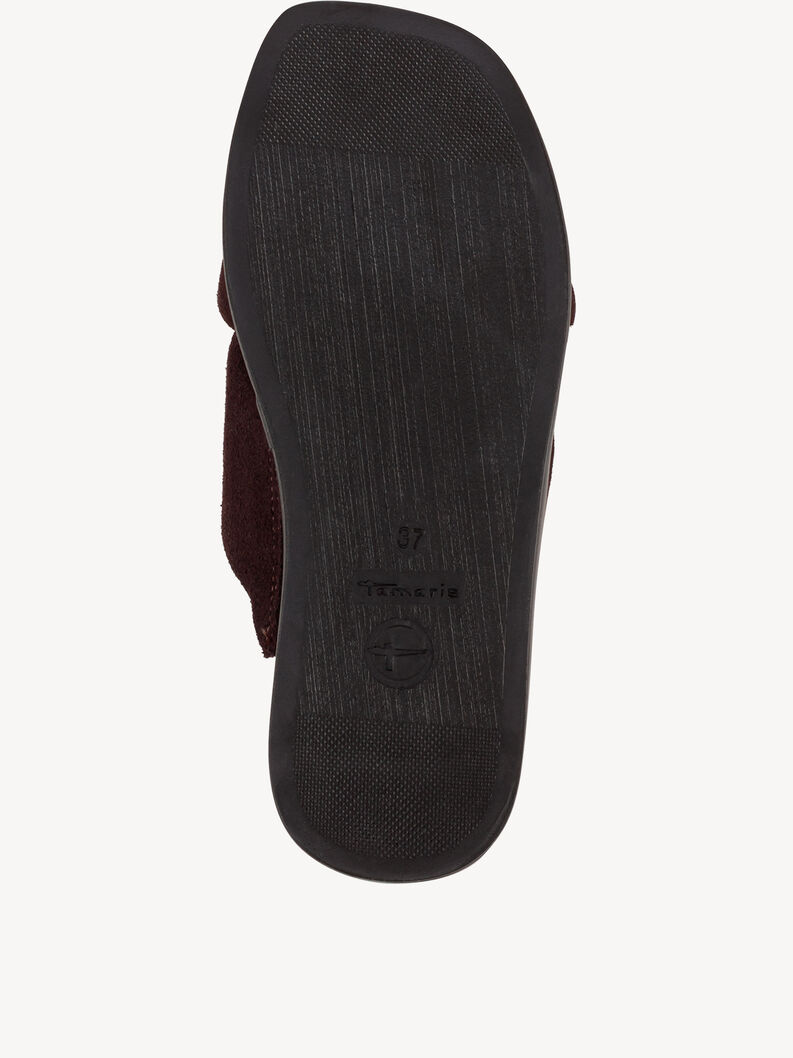 Lederpantolette - braun, MOCCA SUEDE, hi-res