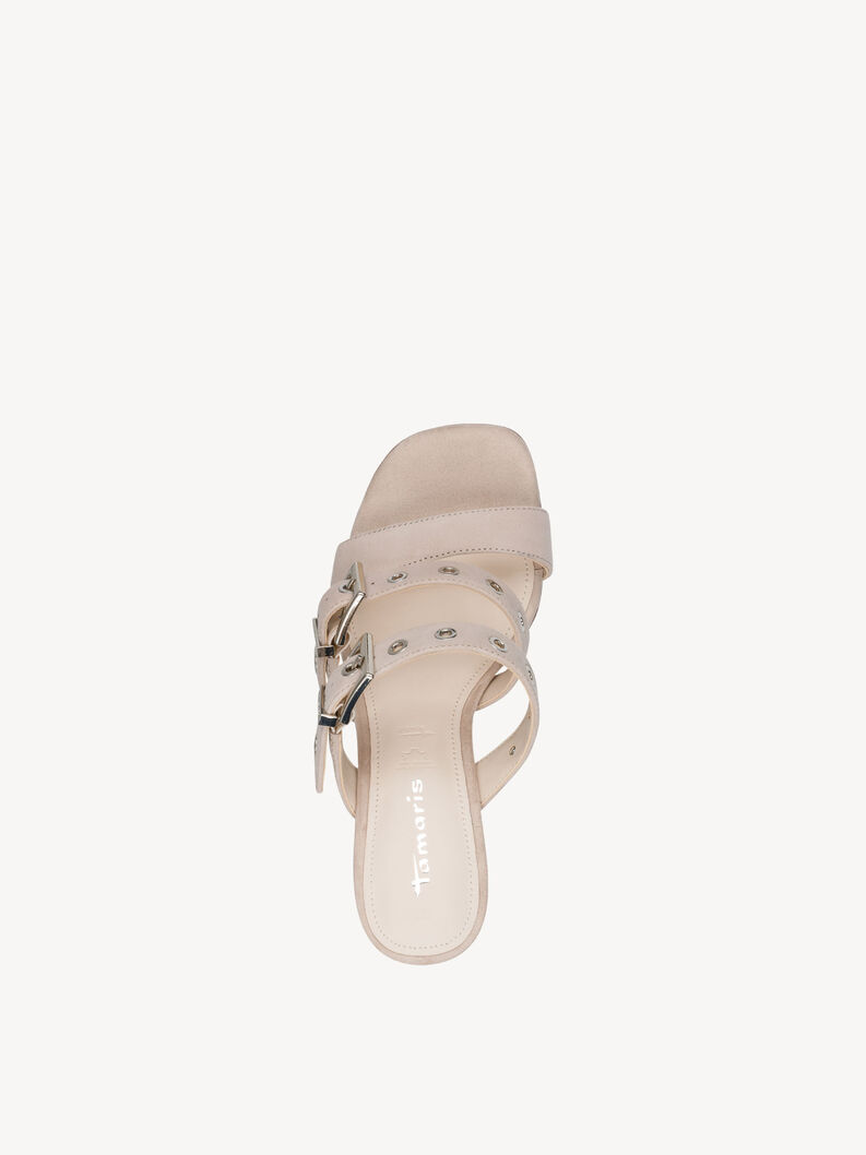 Mule en cuir - beige, TAUPE, hi-res