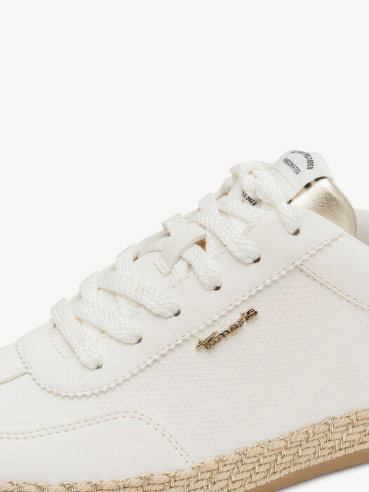 Sneaker, WHITE/GOLD, hi-res