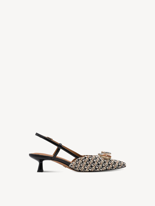 Slingpumps, BLACK COMB, hi-res