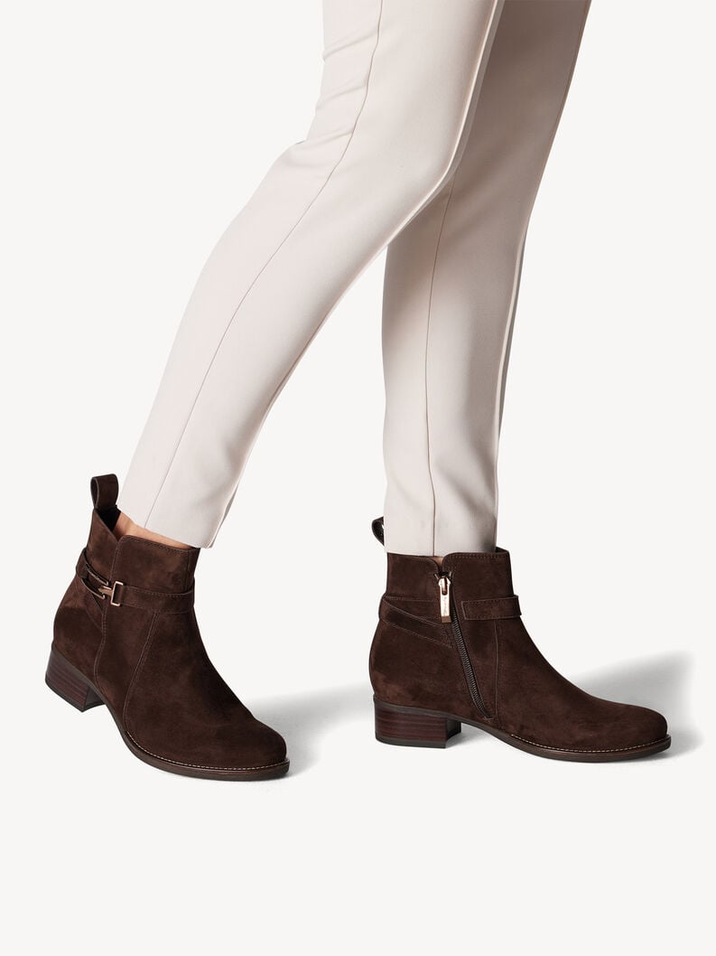 Leather Bootie - brown, MOCCA, hi-res