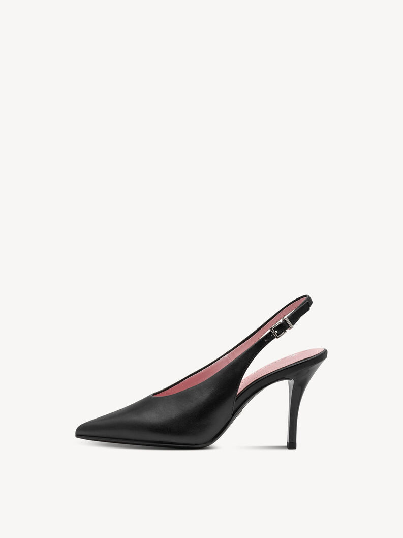 Scarpe con cinturino alla caviglia - nero, BLACK LEATHER, hi-res