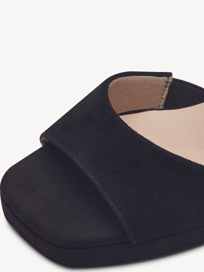 Leren Sandaaltje - zwart, BLACK SUEDE, hi-res