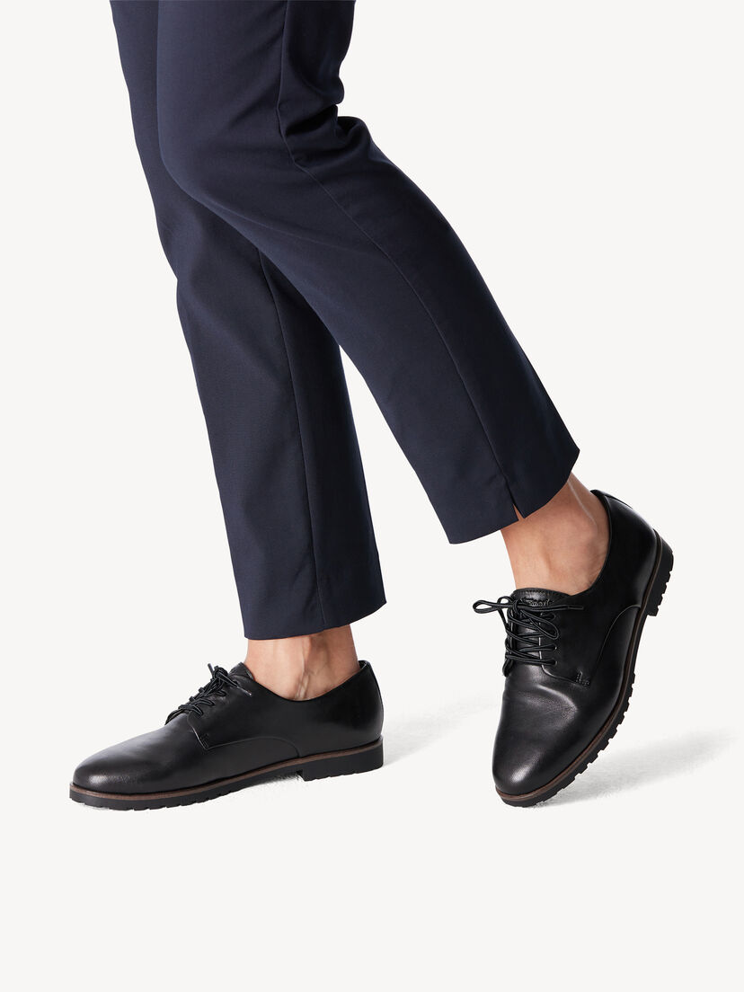 Leren Lage schoen - zwart, BLACK, hi-res