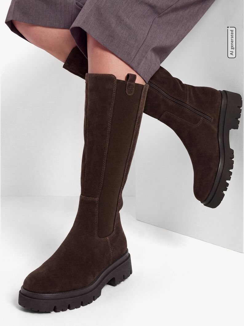 Leren Laarzen - bruin, MOCCA SUEDE, hi-res